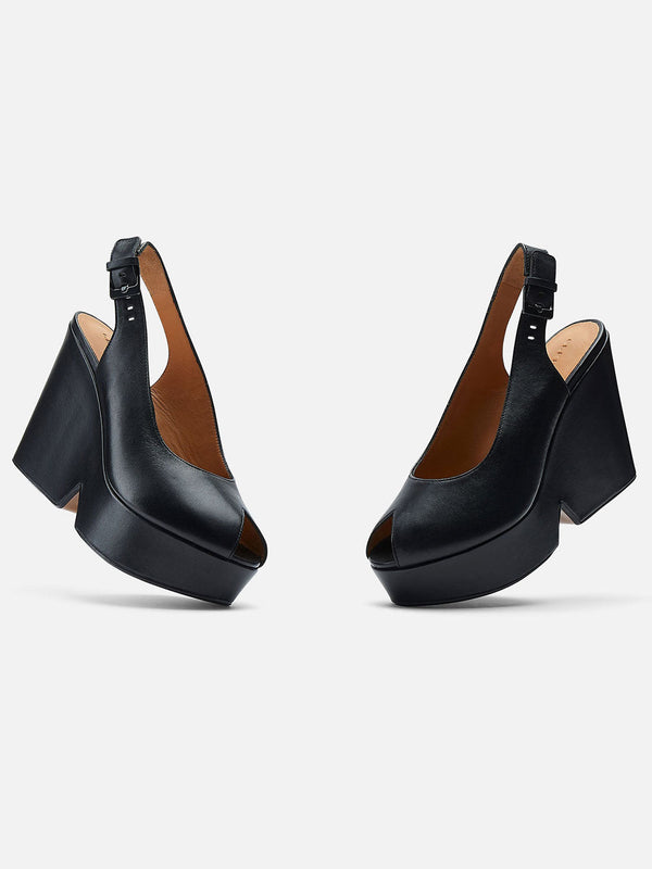 Clergerie WEDGES - DYLAN Wedges Lambskin Black