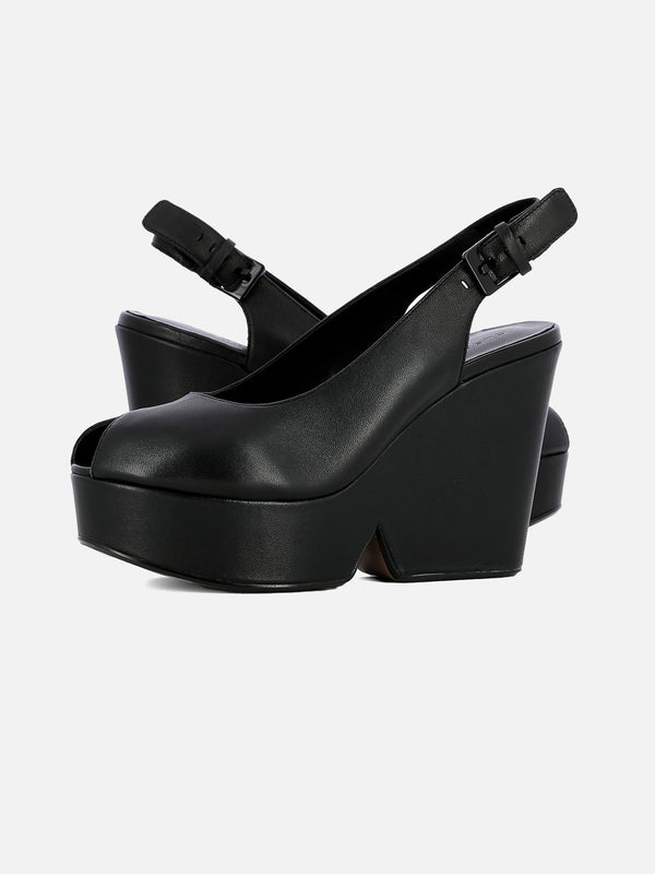 Clergerie WEDGES - DYLAN Wedges Lambskin Black