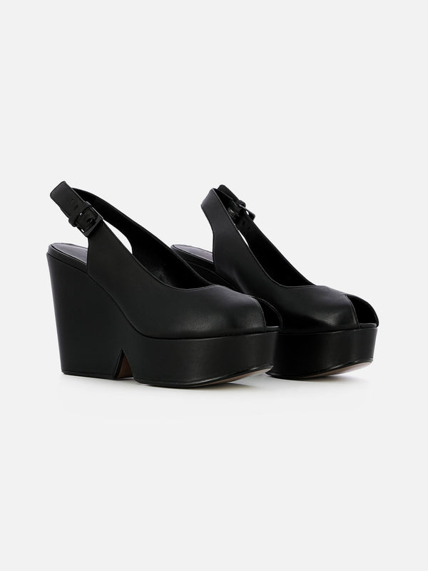 Clergerie WEDGES - DYLAN Wedges Lambskin Black