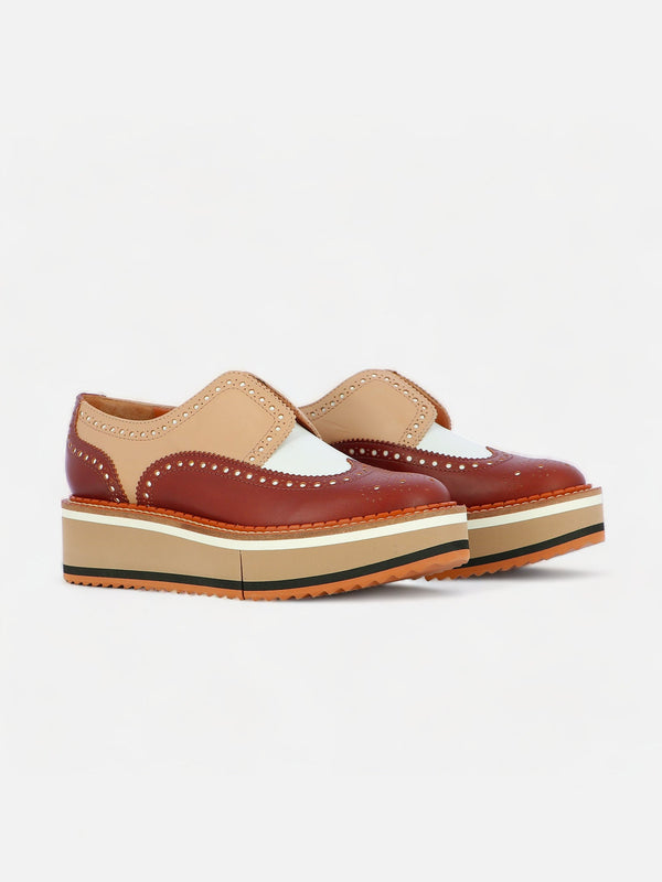 Clergerie DERBIES - BECKA Derbies Beige Brown White Calfskin
