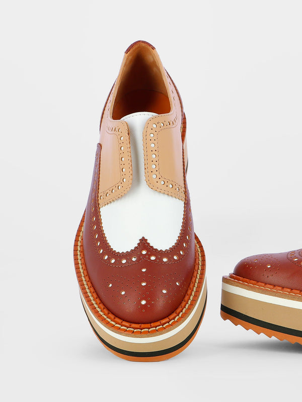 Clergerie DERBIES - BECKA Derbies Beige Brown White Calfskin