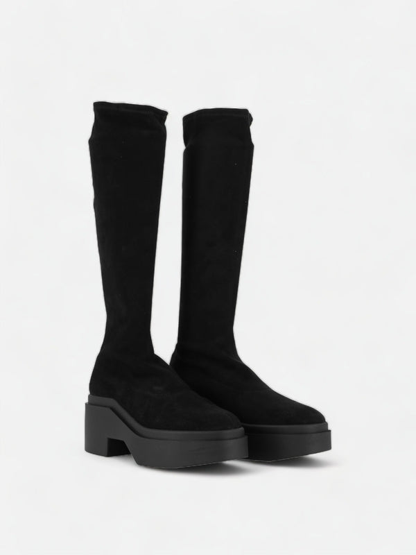 Clergerie HIGH BOOTS - NOVA Boots Suede Lambskin Black