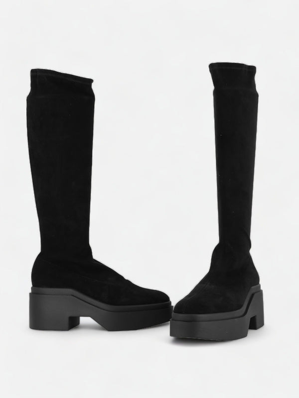 Clergerie HIGH BOOTS - NOVA Boots Suede Lambskin Black
