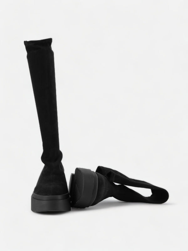 Clergerie HIGH BOOTS - NOVA Boots Suede Lambskin Black