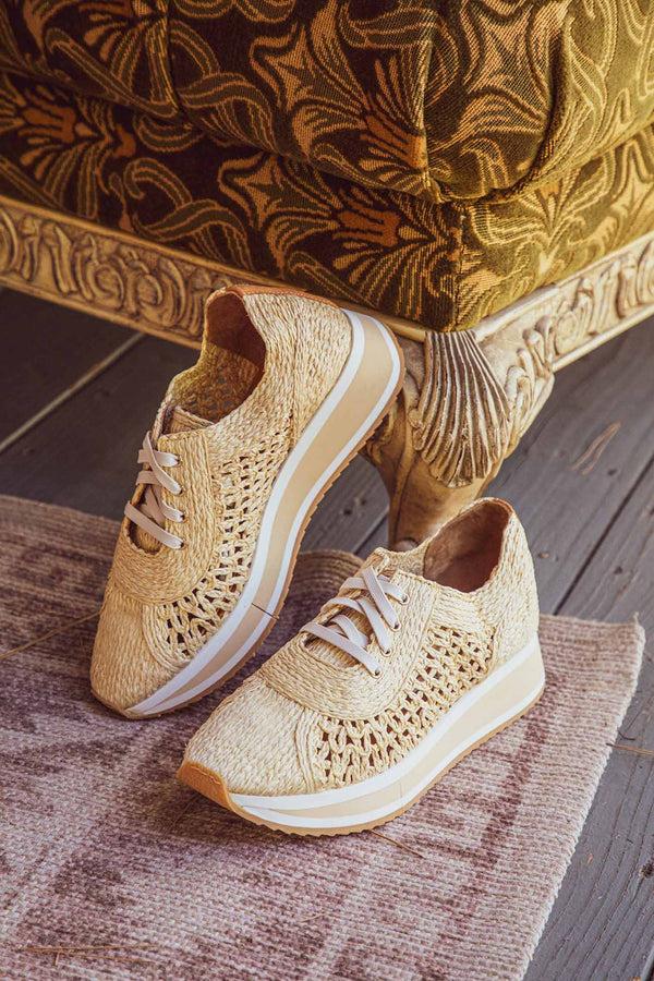 Clergerie SNEAKERS - OZAN Sneakers Braided Fibers Beige