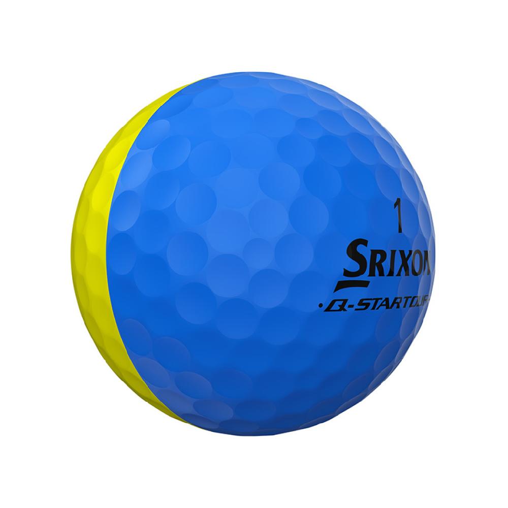 Cleveland Golf Q-STAR TOUR DIVIDE Golf Balls – BRITE Yellow/Blue