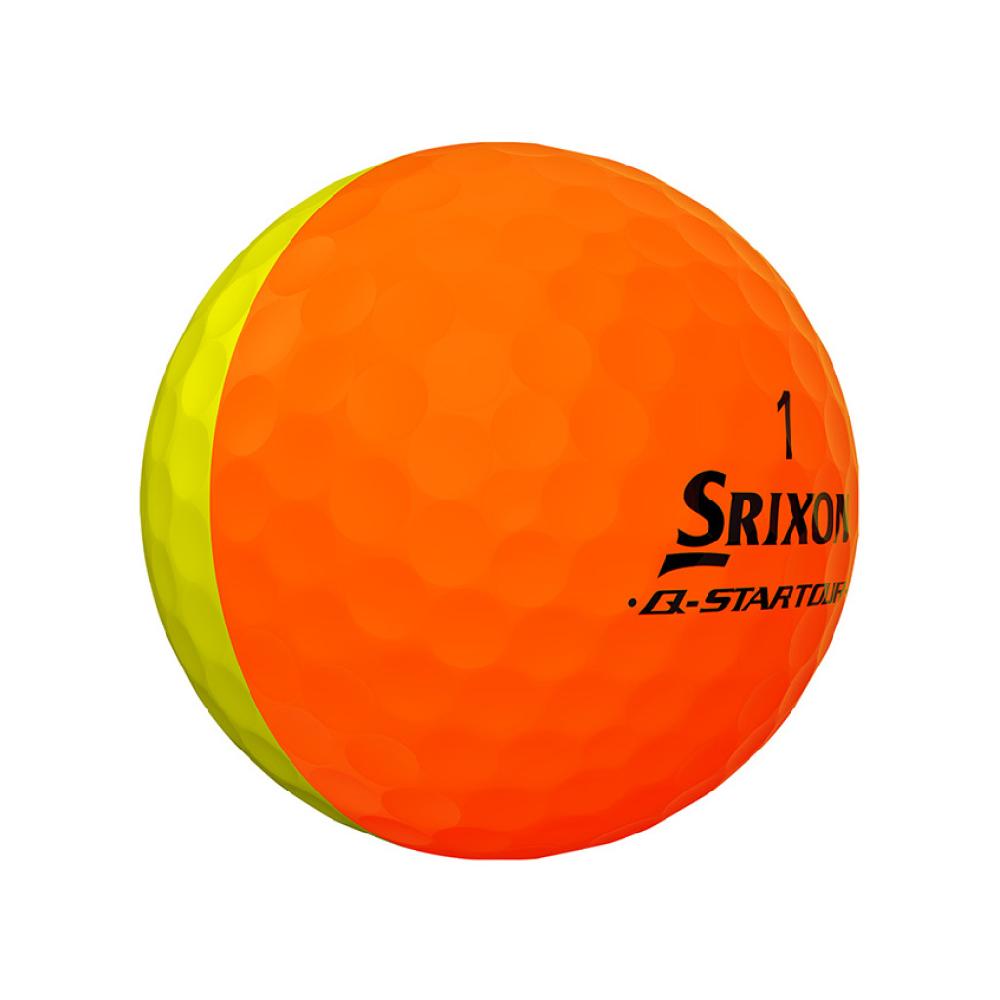 Cleveland Golf Q-STAR TOUR DIVIDE Golf Balls – BRITE Yellow/Orange