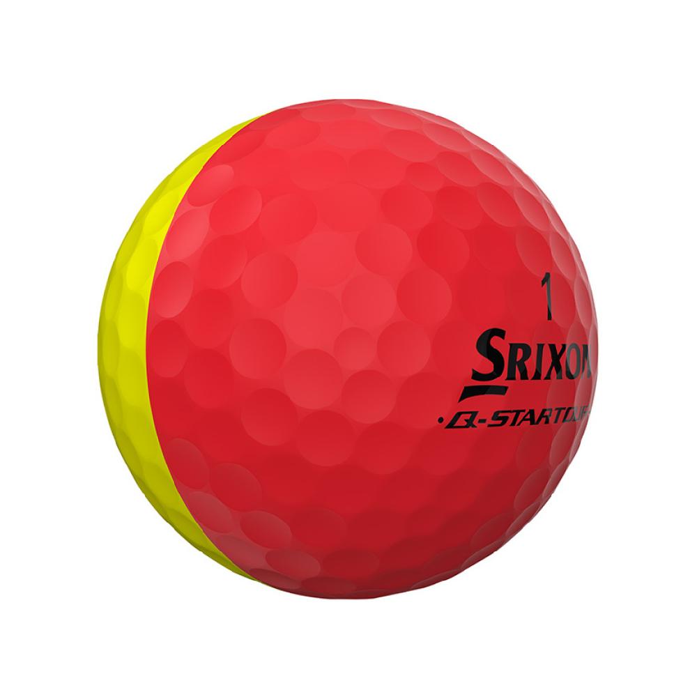 Cleveland Golf Q-STAR TOUR DIVIDE Golf Balls – BRITE Yellow/Red