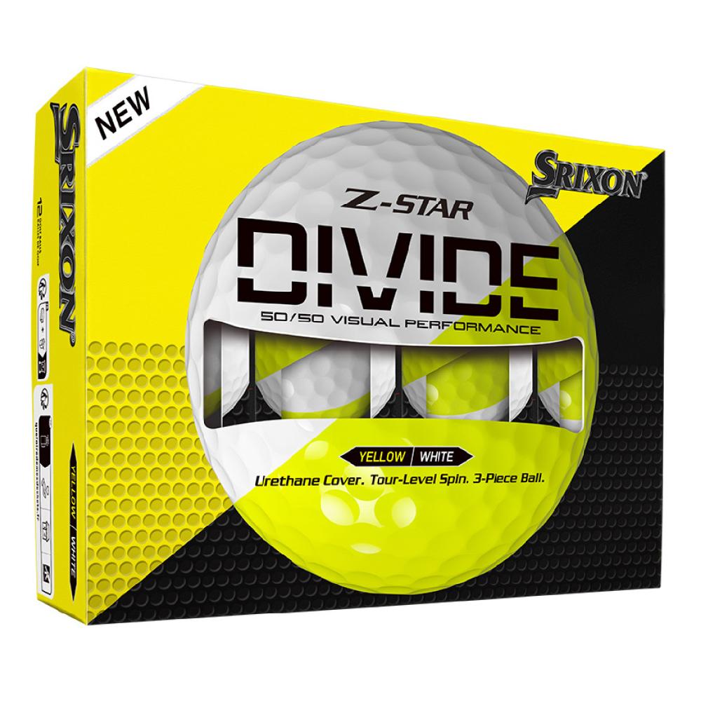 Cleveland Golf Z-STAR DIVIDE Golf Balls – White / Tour Yellow