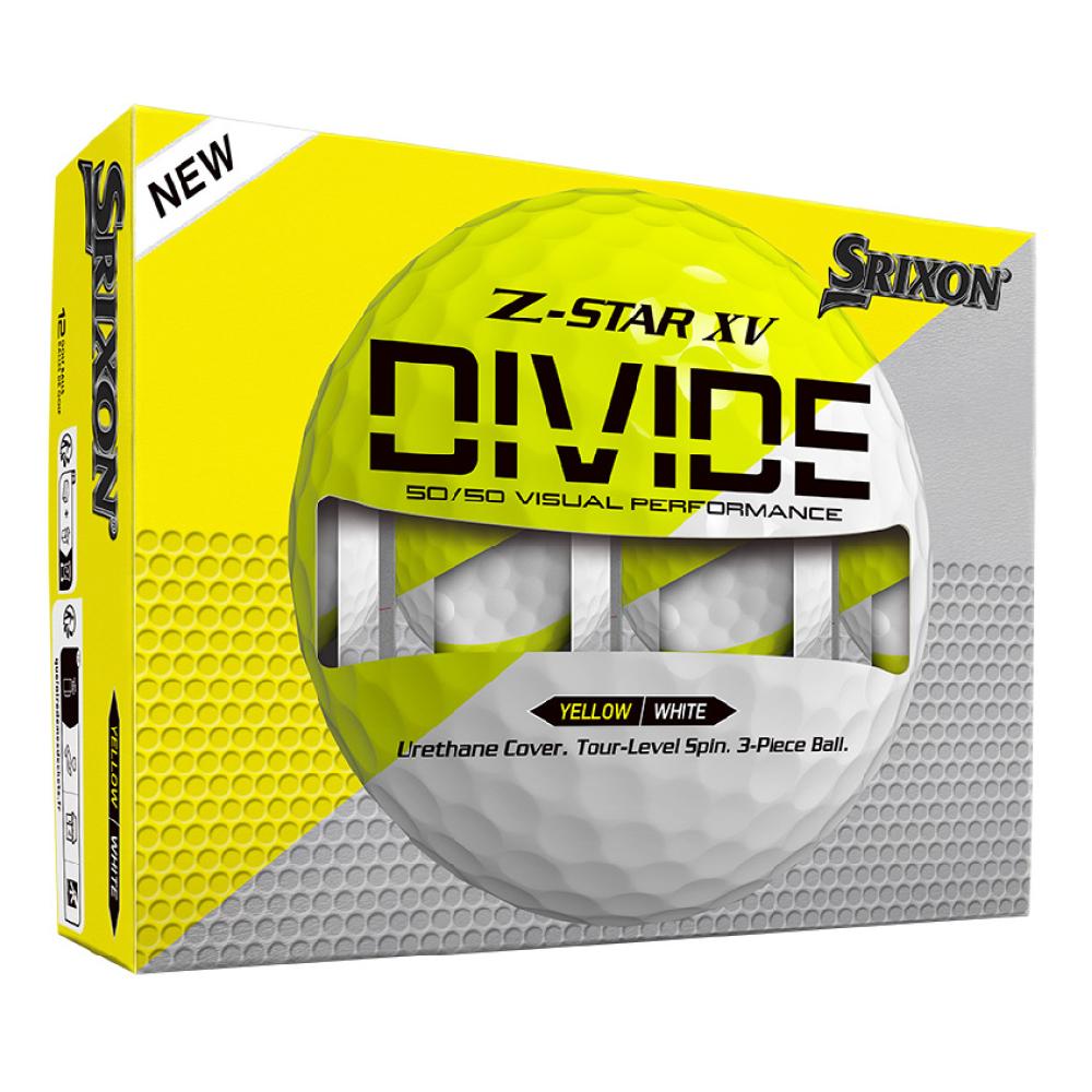 Cleveland Golf Z-STAR XV DIVIDE Golf Balls – White / Tour Yellow