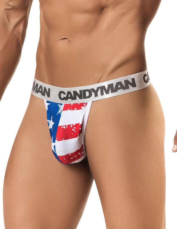 Clever Moda CandyMan 99154 Patriotic Thong Multi-colored