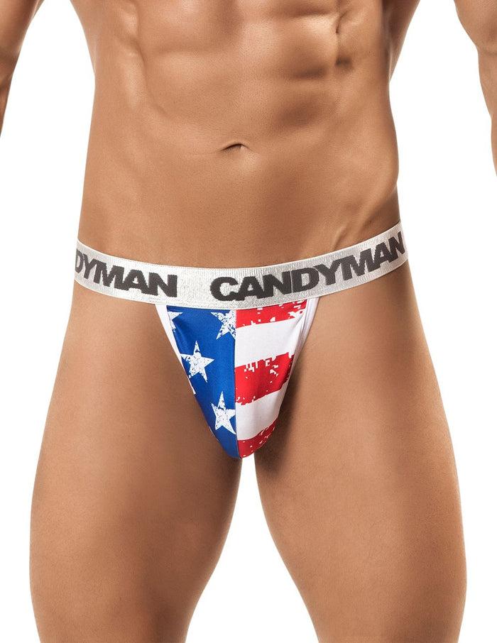 Clever Moda CandyMan 99154 Patriotic Thong Multi-colored