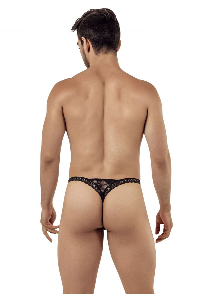 Clever Moda CandyMan 99420 Double Lace Thongs Color Black