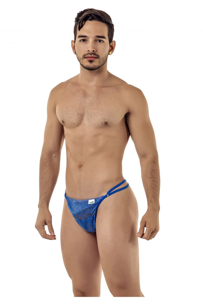 Clever Moda CandyMan 99421 Lace G-String Thongs Color Blue