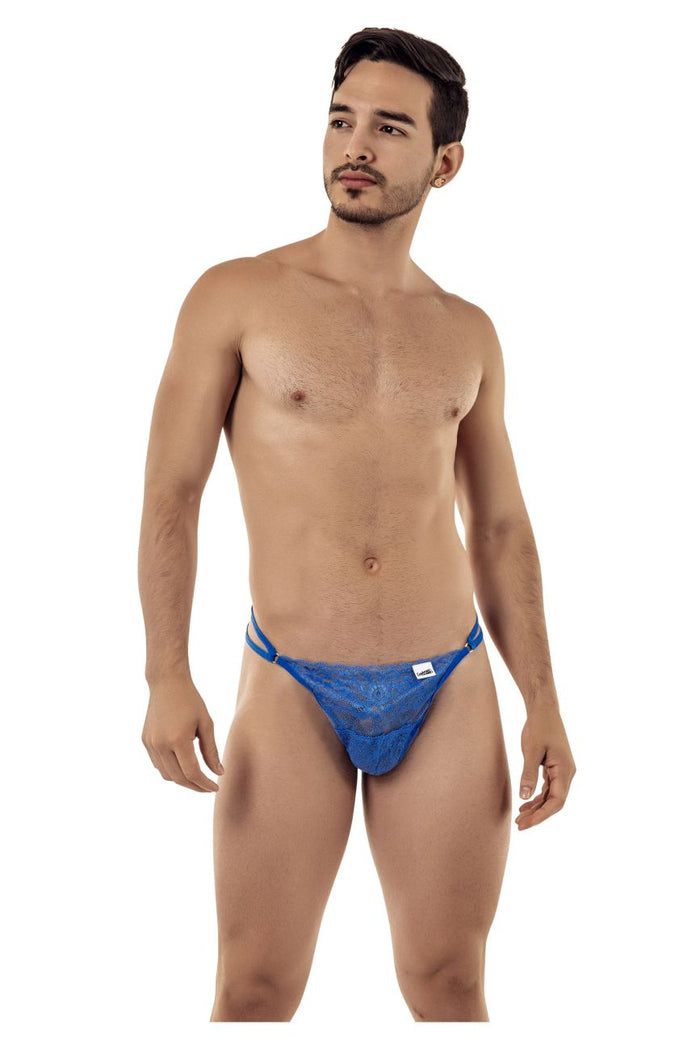 Clever Moda CandyMan 99421X Lace G-String Thongs Color Royal Blue
