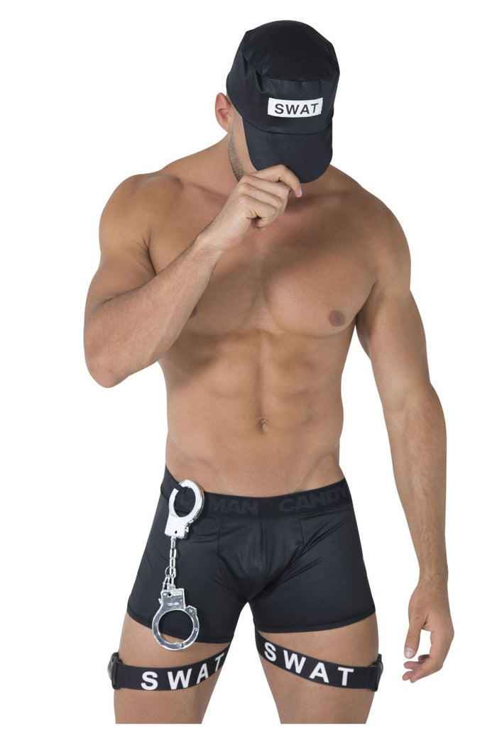 Clever Moda CandyMan 99482X Swat Police Costume Outfit Color Black