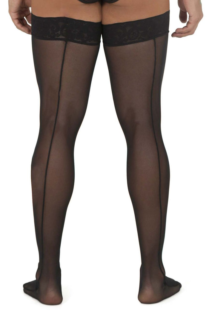Clever Moda CandyMan 99533 Mesh Thigh Highs Color Black