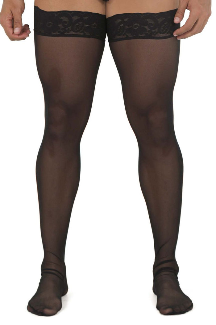 Clever Moda CandyMan 99533 Mesh Thigh Highs Color Black
