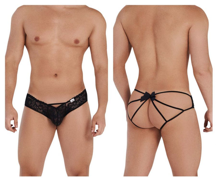 clever moda CandyMan 99535 Bow Jockstrap Color Black