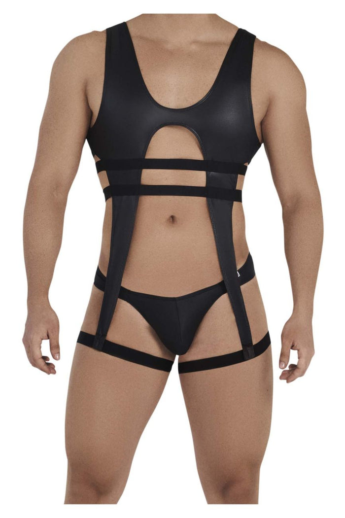 Clever Moda CandyMan 99541X Gladiator Bodysuit Color Black