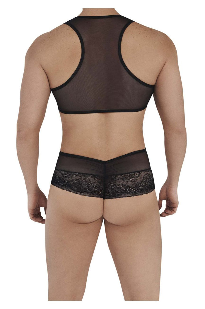 Clever Moda CandyMan 99557X Mesh-Lace Bodysuit Color Black