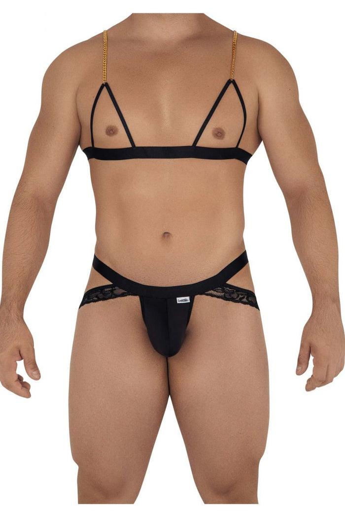 Clever Moda CandyMan 99582 Harness-Jockstrap Outfit Color Black