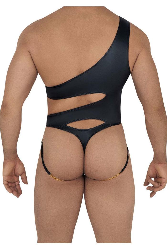 Clever Moda CandyMan 99597X One Shoulder Bodysuit Color Black