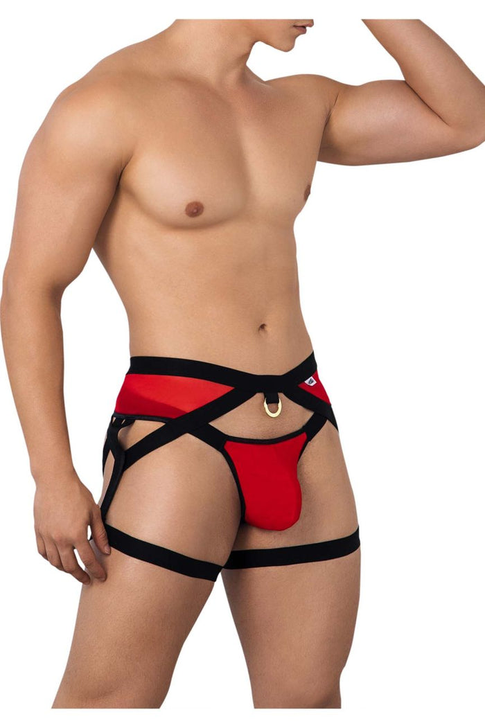 Clever Moda CandyMan 99623 Garter Jockstrap Color Red