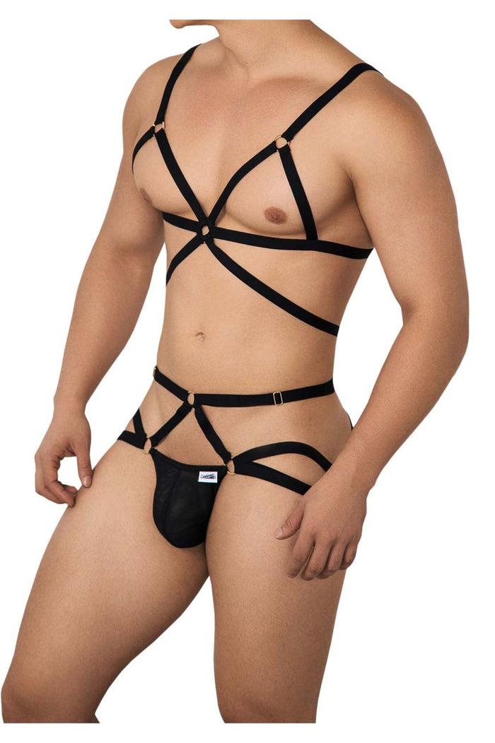Clever Moda CandyMan 99635 Harness Two Piece Set Color Black