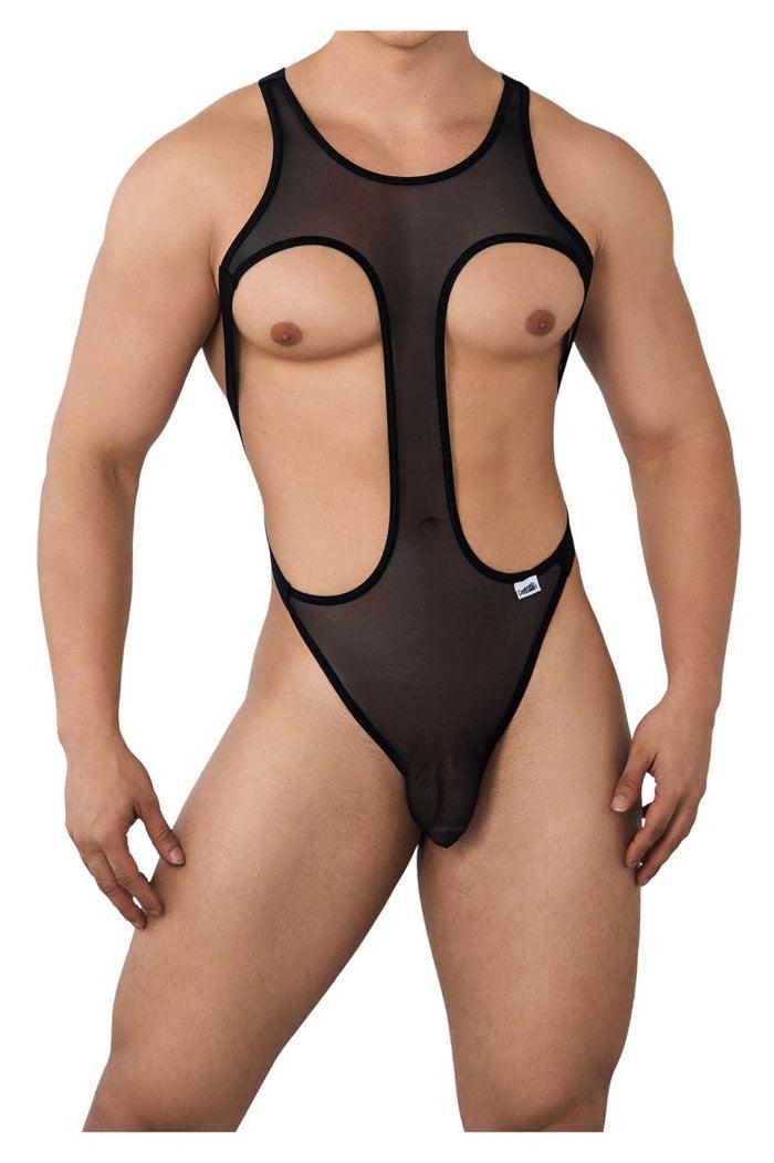 Clever Moda CandyMan 99643 Mesh Bodysuit Color Black
