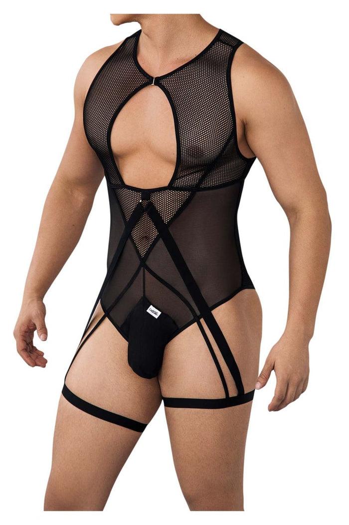 Clever Moda CandyMan 99650 Mesh Bodysuit Color Black