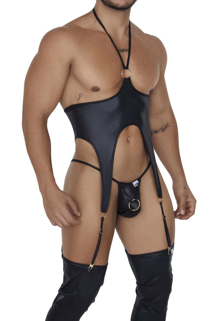 Clever Moda CandyMan 99656 Harness Jock Two Piece Set Color Black