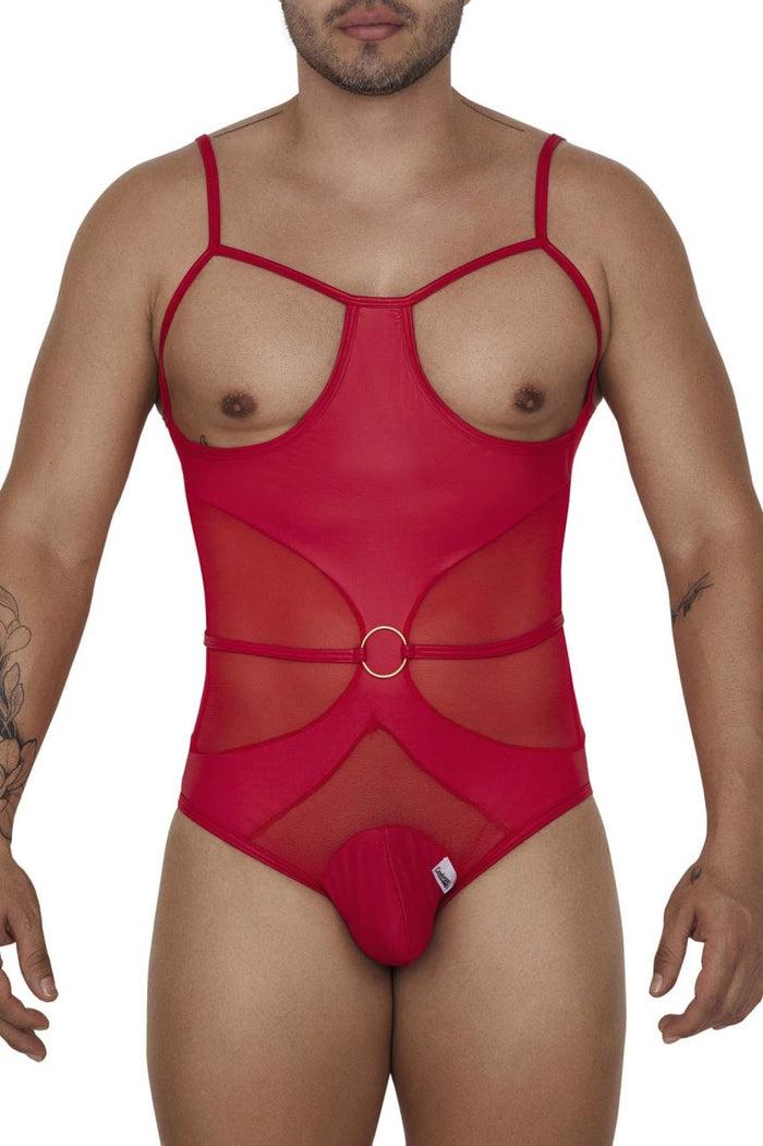Clever Moda CandyMan 99670X Harness Bodysuit Color Red