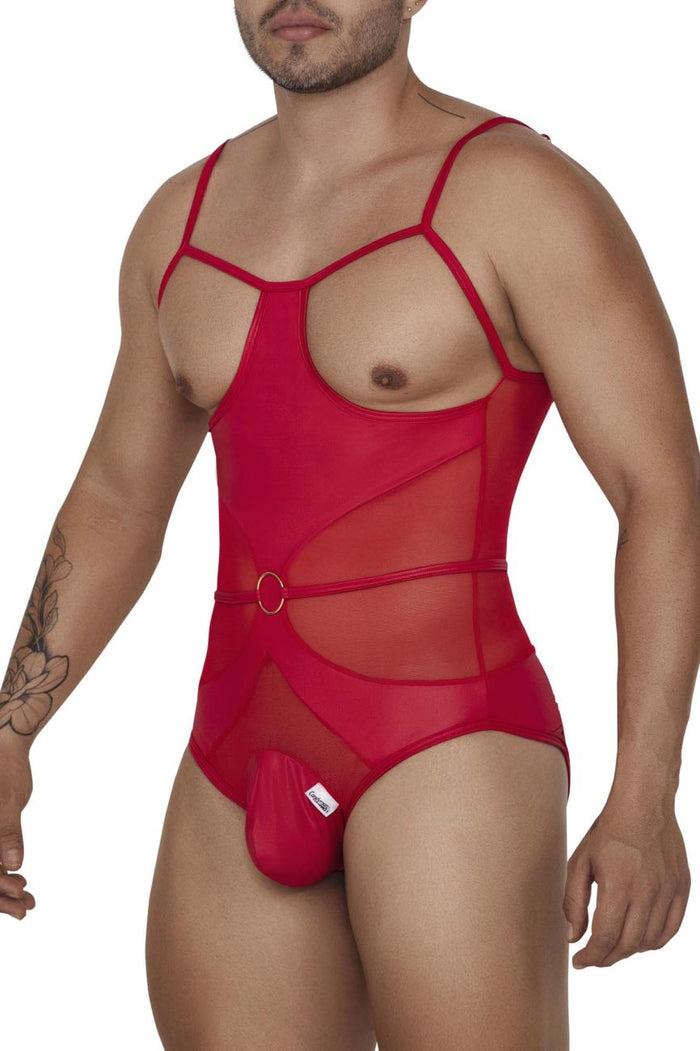Clever Moda CandyMan 99670X Harness Bodysuit Color Red