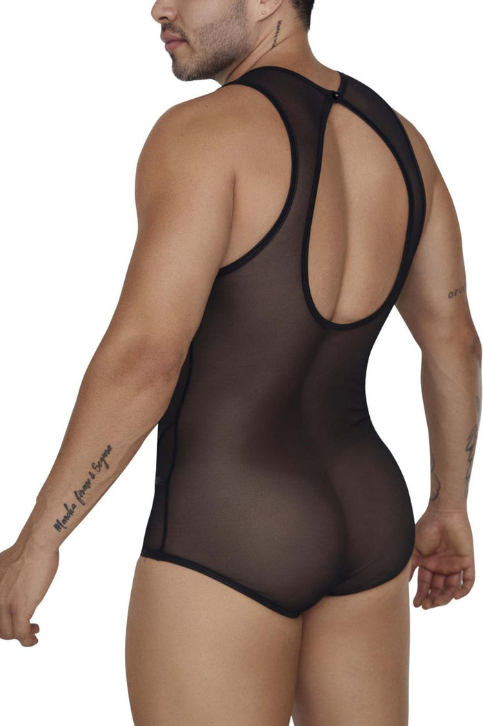 Clever Moda CandyMan 99683X Tulle Bodysuit Color Black