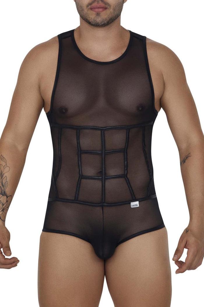 Clever Moda CandyMan 99683X Tulle Bodysuit Color Black