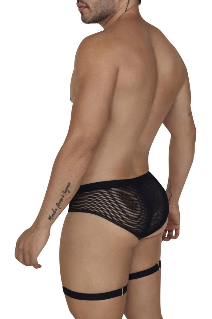 Clever Moda CandyMan 99684 Garter Briefs Color Black