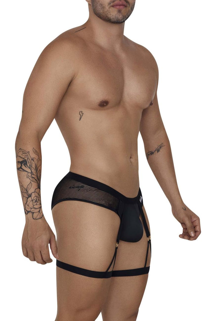 Clever Moda CandyMan 99684 Garter Briefs Color Black