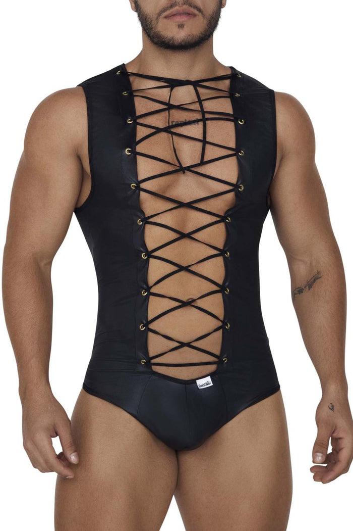 Clever Moda CandyMan 99694X Wrestling Bodysuit Color Black