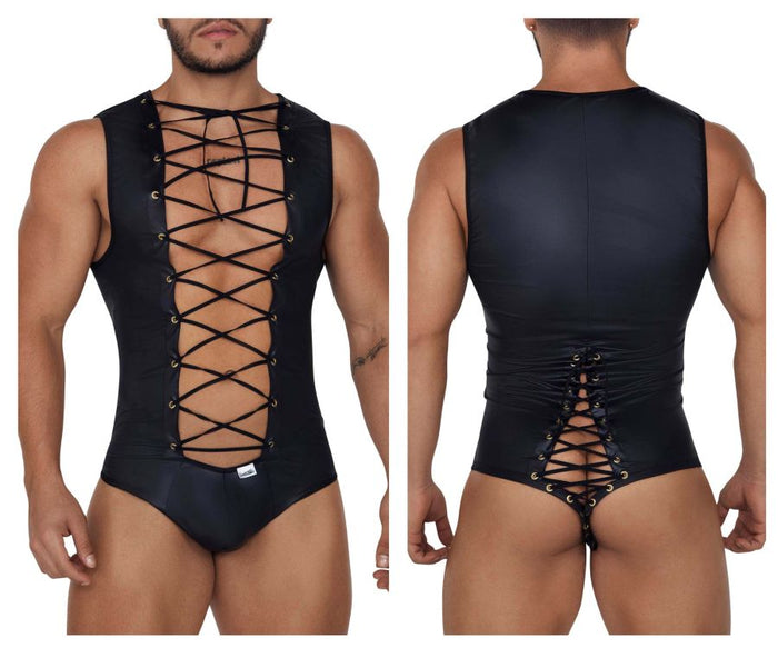 clever moda CandyMan 99694X Wrestling Bodysuit Color Black