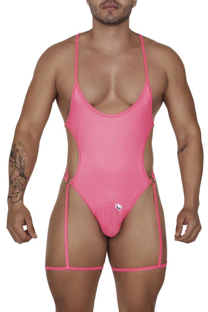 Clever Moda CandyMan 99697 Garter Bodysuit Color Pink