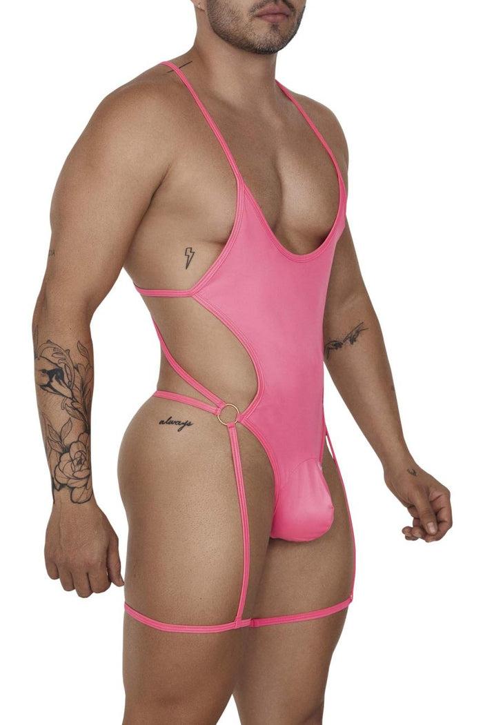 Clever Moda CandyMan 99697 Garter Bodysuit Color Pink