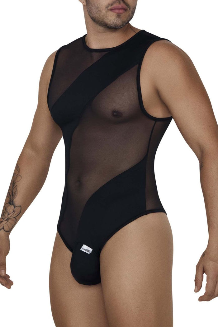 Clever Moda CandyMan 99699X Mesh Bodysuit Color Black