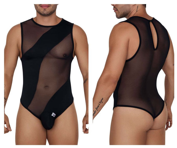 clever moda CandyMan 99699X Mesh Bodysuit Color Black