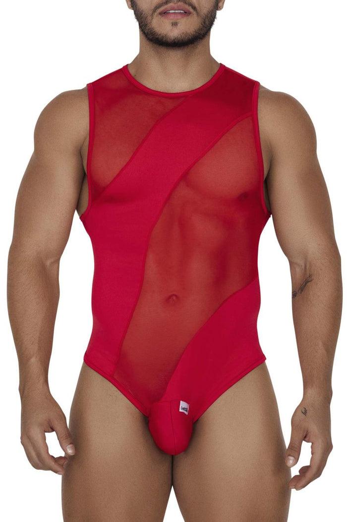 Clever Moda CandyMan 99699X Mesh Bodysuit Color Red