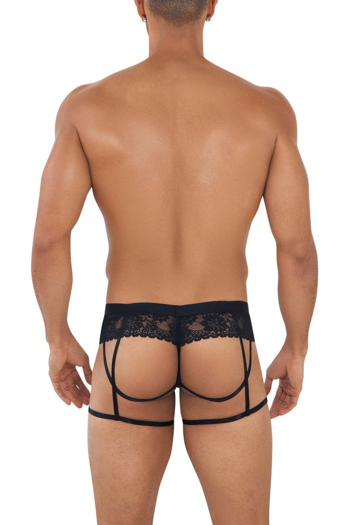 Clever Moda CandyMan 99717 Lace Garther Jockstrap Color Black