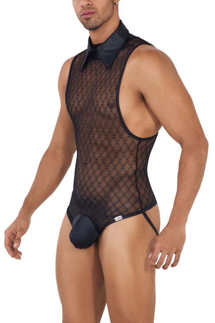 Clever Moda CandyMan 99720 Work-N-Play Bodysuit Color Black