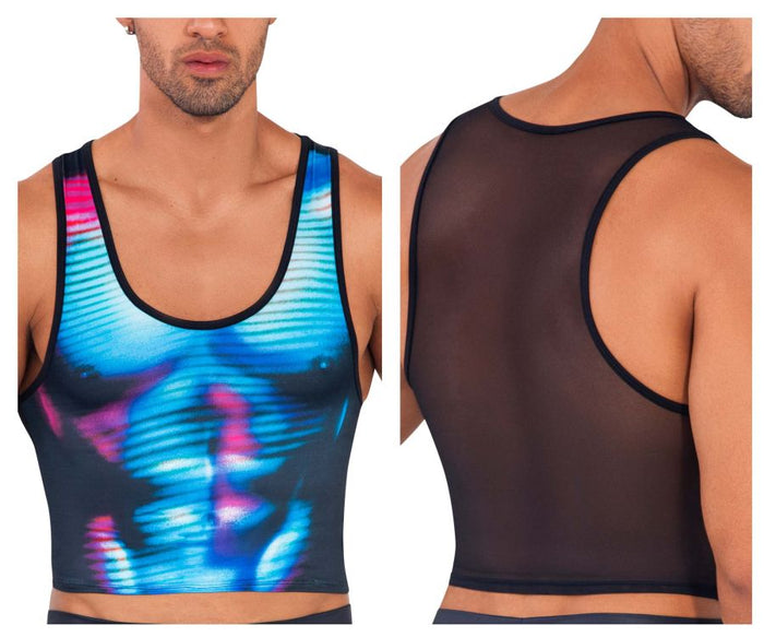 clever moda CandyMan 99726 Work-N-Out Top Color Moonlight Blue