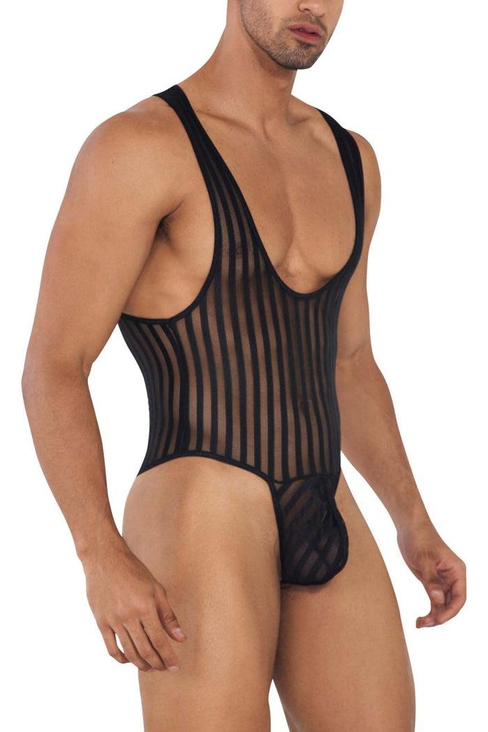 Clever Moda CandyMan 99727X Work-N-Play Bodysuit Color Black