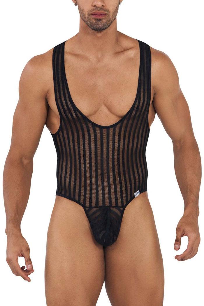Clever Moda CandyMan 99727X Work-N-Play Bodysuit Color Black